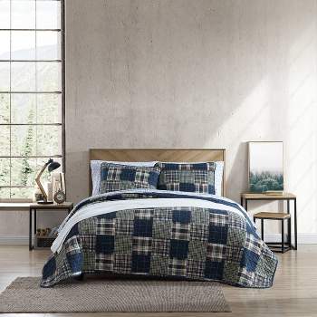 Home & Garden - Bedding & Bath - Blankets, Quilts, Coverlets & Throws -  Quilts - Eddie Bauer Blue Creek Plaid Reversible Quilt Set - Online  Shopping for Canadians