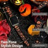 HTUTWOO Halloween Two-Tone Engraved iWatch Bands, Holiday Pumpkin Bands 38/40/41mm for iWatch Series 11 10 9 8 7 6 5 4 Ultra SE (Black+Yellow) - 3 of 4