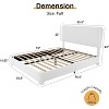 Vipbear Boucle Bed Frame,Upholstered Bed Frame With Headboard, Surface Cover Soft Cloud Bed Frame Easy Assembly, No Box Spring Required - 2 of 4
