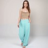 Anna-Kaci Lounge Women's Vertical Red Stripe Wide Leg Pants with High Rise Waistband and Full-Length Flowing Silhouette - 2 of 4