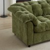 99" Deep Seat Chenille Sofa Couch, Fluffy Upholstered 3-Seater for Living Room, Bedroom, or Apartment, Comfy Modern Lounge Furniture - 3 of 4