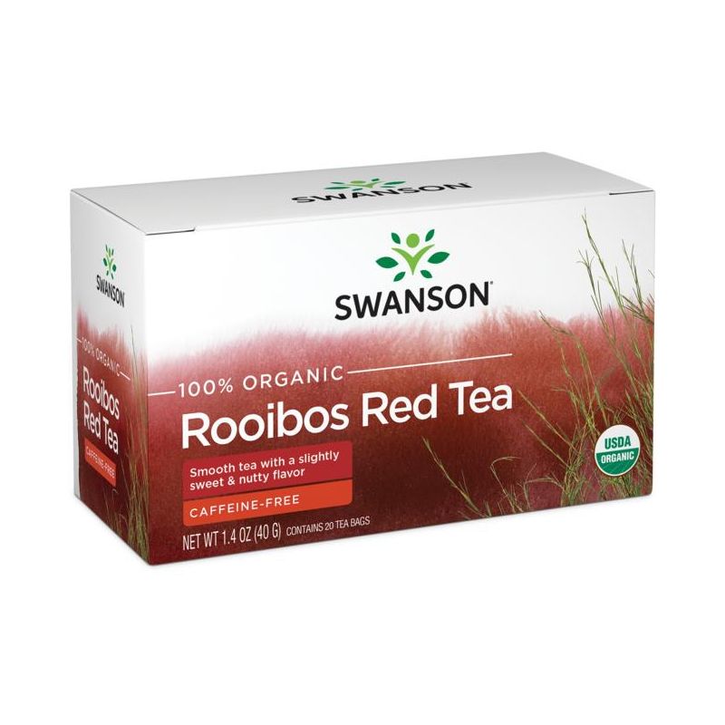 Swanson 100% Organic Rooibos Red Tea 20 Bags, 1 of 3