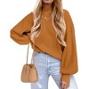 Zeagoo Sweaters for Women Fall Fashion 2025 Trendy Long Sleeve Turtleneck Pullover Lantern Knit Sweater Tops - 3 of 4