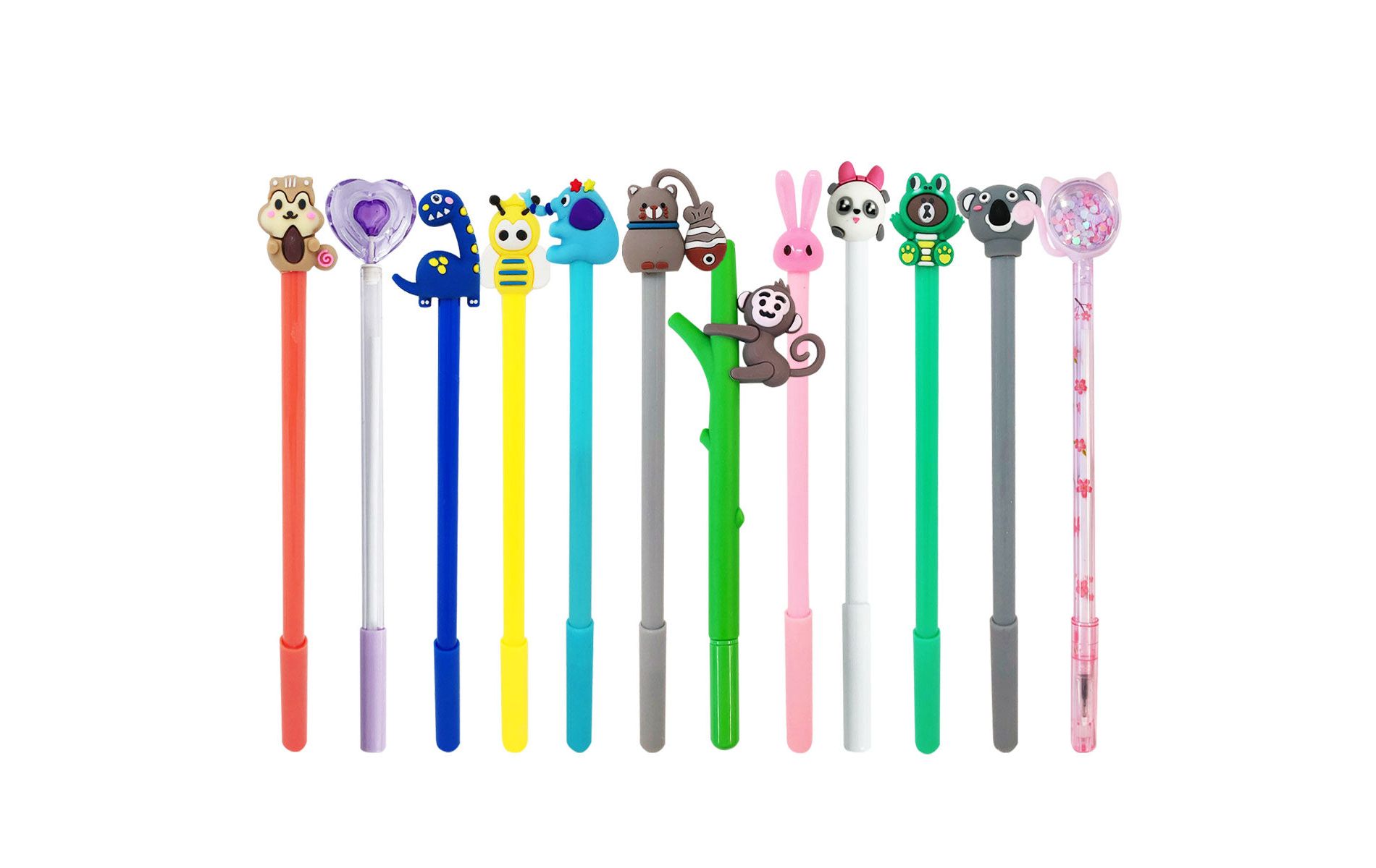 Wrapables Gel Pens School Office Supplies, Comical Characters