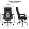 Ergonomic Office Chair, Wide PU Leather Gaming Chair with 90°-135° Reclining Backrest - 3 of 4