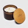Lidded Glass Jar Crackling Wooden Wick Candle Applewood and Amber - Threshold™ - image 2 of 2