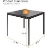 Aluminum Outdoor Metal Table for 2-4 Person,35" x 36" Rectangle Patio Dining Tables with Rectangular Non-Slip Stripe for Outiside Backyards, Porches - 3 of 4