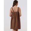 cheibear Women's Towel Wrap Dress Robe Sleeveless Bathrobe with Strap for Gym Shower Spa - 3 of 4