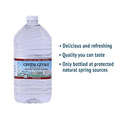 Crystal Geyser Since 1977 Natural Spring Water Plastic Jug 4 Ct , 1 Gallon