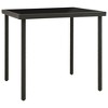 vidaXL 3-Piece Patio Dining Set with Powder-Coated Steel Frame, Textilene-Upholstered Chairs, Square Tempered Glass Table - Black/Anthracite - 3 of 4