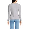 Lands' End Women's Lightweight Waffle Skimming Long Sleeve Notch Neck T-shirt - 2 of 3