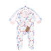 Touched by Nature Baby Girls Organic Cotton Sleep and Play, Flower Market - 2 of 4