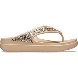 Crocs Womens Sloane Glitter Flip Flop Wedge Sandals - 1 of 4