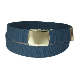 CTM Big & Tall Cotton Adjustable Belt with Brass Buckle - 1 of 4