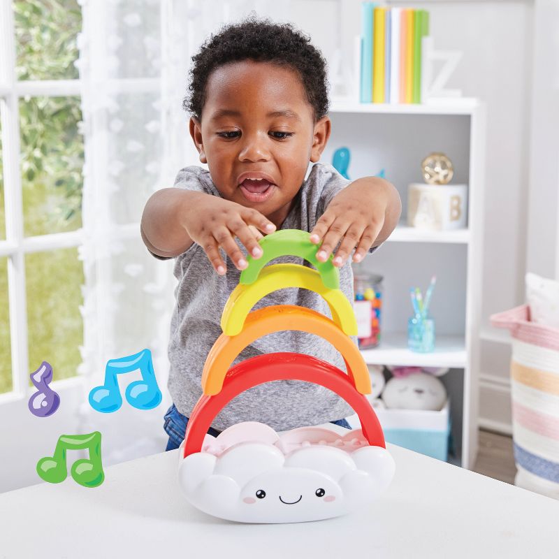 Kidoozie Musical Stack & Learn Rainbow, Stacking Activity Toy for Infants and Toddlers 6-24M with Motion Activated Lights and Sounds, 4 of 8
