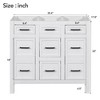 36 inch large capacity bathroom storage cabinet vanity (excluding sink) - 4 of 4