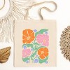 City Creek Prints Boho Floral Collage Canvas Tote Bag - 15x16 - Natural - 2 of 2