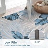 Modern Washable Leaf Area Rug, Non Slip Non Shedding Floor Cover, Foldable Low Pile Plant Accent Mat for Kitchen Bathroom Bedroom Living Room - 2 of 4