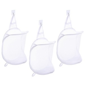 Unique Bargains Foldable Nylon Mesh Design Breathable Laundry Hamper with Hooks 3 Pcs - 1 of 3