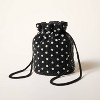 Beaded Polka Dot Drawstring Bucket Bag - kate spade new york x Target Black/White - 2 of 4