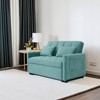 Vynxaria 55.2" Velvet Two Seater Pull Out Sofa Bed - 4 of 4