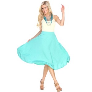 Women's Flared Midi Skirt with pockets - White Mark - 1 of 2