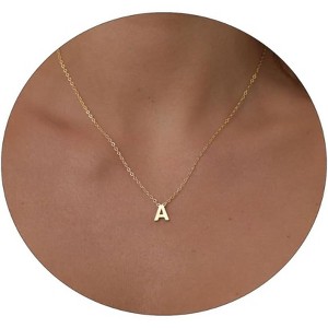 Delicate Heart Pendant Necklace, 14K Gold Plated Dainty Chain, Gift for Women - 1 of 4