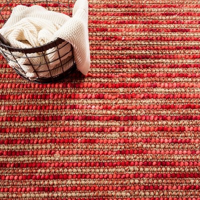 Handwoven Red and Multicolor Wool Bohemian Area Rug 3'x5'