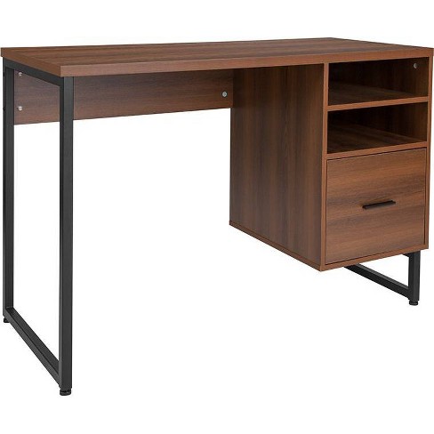 Lincoln Collection Computer Desk Wood Grain Finish Rustic