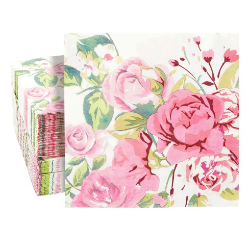 Navy Floral Garden Spring Wrapping Paper