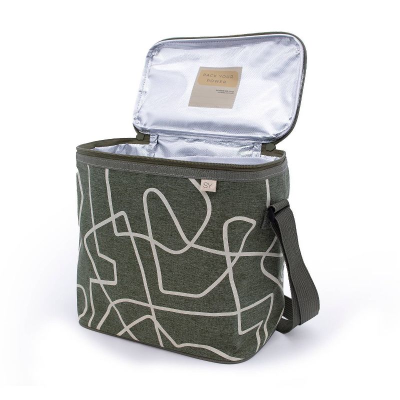 Nourish by SoYoung Lunch Bag - Sage Abstract Lines, 6 of 17