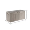 Naysaye Deck Boxes, 75 Gal Outdoor Storage Deck Box, Small Patio Storage Bin for Garden Tools, Brown, 46.06"*21.06"*21.65" - 3 of 4