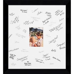 Museum Signature Mat Picture Frame – Guest Book Alternative for Weddings, Graduations, or Retirement – Autograph Photo Mat for Signature Board - 1 of 4
