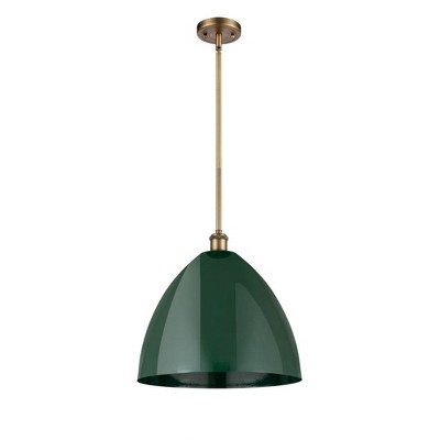Plymouth Dome - 1 Light Stem Hung Pendant In Industrial Style-16.75 Inches Tall and 16 Inches Wide