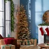 National Tree Company Snowy Montgomery 7-Foot Clear Prelit Slender Corner Christmas Tree with 300 White Lights & Metal Base, Hinged for Easy Assembly - 2 of 4