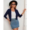 BLUEMING Womens Soft Knit Sweater Cardigan Bracelet Sleeve Open Front Cardigan Above Hip Length Cardigan - 4 of 4
