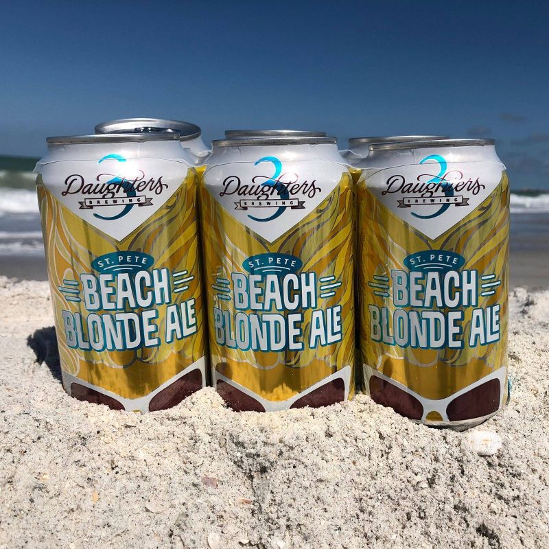 3 Daughters St. Pete Beach Blonde Ale Beer - 6pk /12oz Cans, 4 of 5