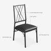 5-Piece Modern Dining Table Set for 4, Kitchen Table and Chairs, Compact Dinette Set for Small Spaces and Apartments, Vintage Home Furniture - 4 of 4