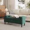 46.5" Upholstered Storage Ottoman Bench with Rolled Armrests, Wood Legs & Hidden Chest, Entryway Shoe Bench Seat - 4 of 4
