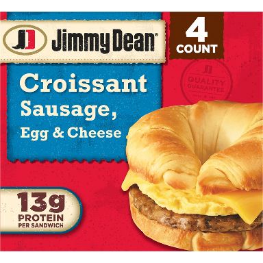 Jimmy Dean Sausage Egg & Cheese Frozen Croissant Sandwiches - 4ct