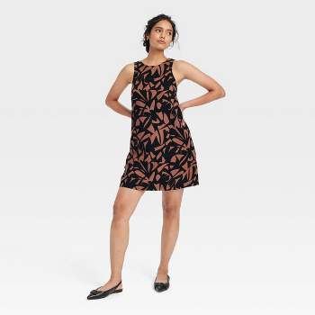 Women's Linen Mini Shift Dress - A New Day™
