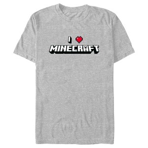 Men's Minecraft I Heart Minecraft T-Shirt - 1 of 4