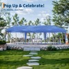 10x30 Heavy Duty Pop Up Canopy w/8 Sidewalls, Roller Bag & Full Kit (Anchors, Ropes, Stakes) - 3 Height Adjustable - 2 of 4
