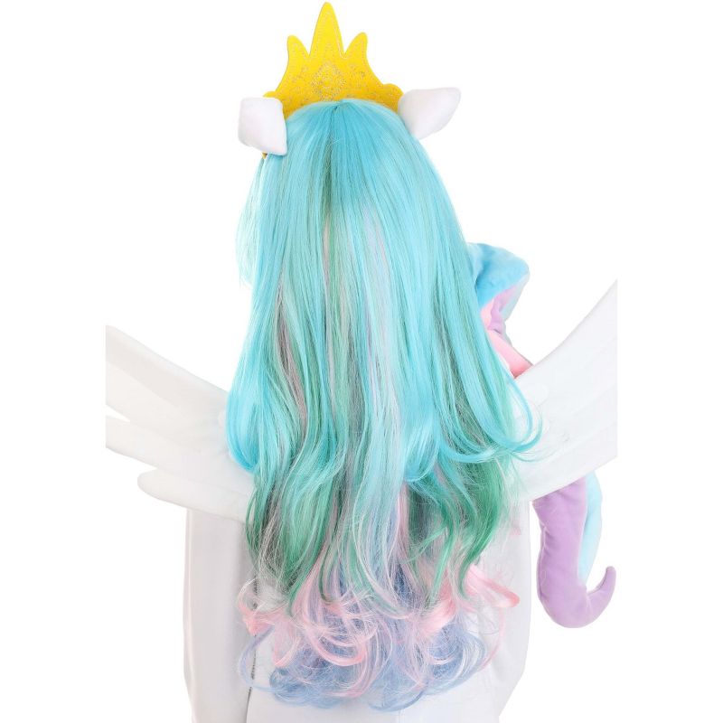 HalloweenCostumes.com One Size Fits Most  Girl  My Little Pony Kid's Princess Celestia Wig, Pink/Blue/Blue, 3 of 4
