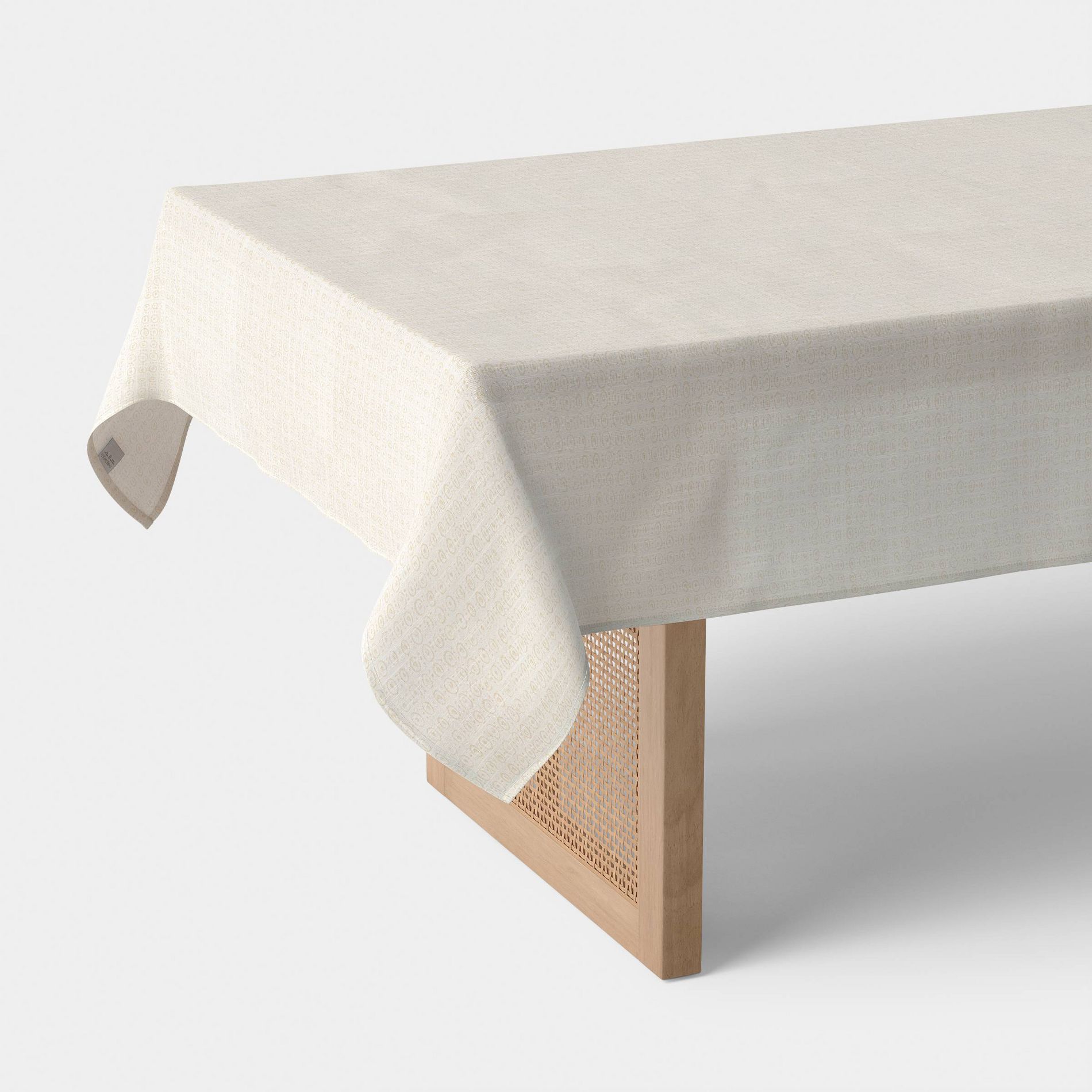 84"x60" Neutral Tablecloth - Threshold™
