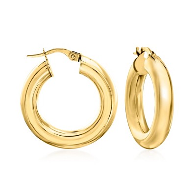 Ross-Simons Italian 14kt Yellow Gold Hoop Earrings