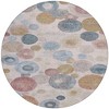Blush Blue And Taupe Geometric Washable Indoor Outdoor Area Rug - 4 of 4