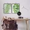 Stupell Industries Minimal Tropical Green Palms 2pc Framed Giclee Art Set - 3 of 4