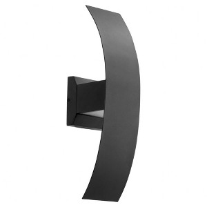 Quorum Lighting Curvo LED Outdoor Wall Mount, 2 Lights, Aluminum, Noir Finish - 1 of 1