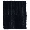 60"x50" Luxury Long Haired Faux Fur Throw Blanket Black - Yorkshire Home - 3 of 4